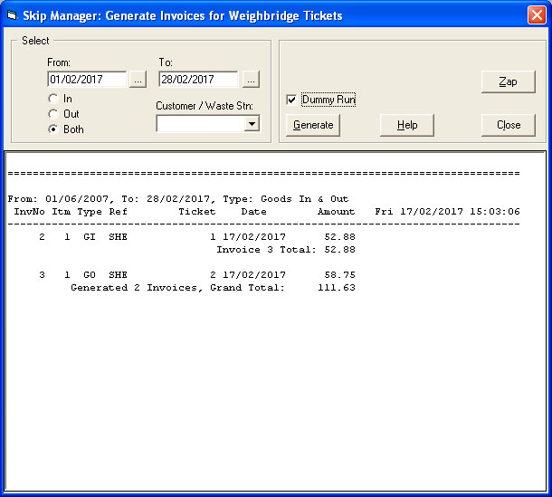  Generate Tipping Invoices 
